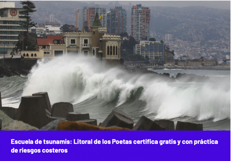 El Desconcierto | Escuela de tsunamis: Litoral de los Poetas certifica gratis y con práctica de riesgos costeros