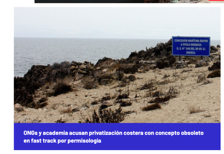 El Desconcierto | ONGs y academia acusan privatización costera con concepto obsoleto en fast track por permisología