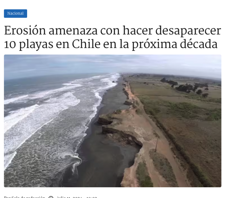 Hoy Chile | Erosión amenaza con hacer desaparecer 10 playas en Chile en la próxima década