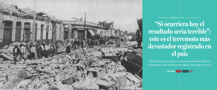 Qué Pasa LT | “Si ocurriera hoy el resultado sería terrible”: este es el terremoto más devastador registrado en el país
