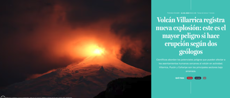 Qué Pasa LT | Volcán Villarrica registra nueva explosión: este es el mayor peligro si hace erupción según dos geólogos