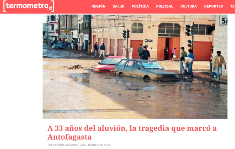 Termometro.cl | A 33 años del aluvión, la tragedia que marcó a Antofagasta
