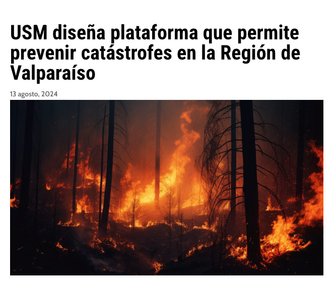 AdPrensa | USM diseña plataforma que permite prevenir catástrofes en la Región de Valparaíso