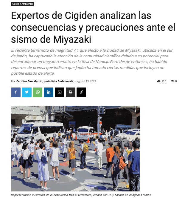 CodexVerde | Expertos de Cigiden analizan las consecuencias y precauciones ante el sismo de Miyazaki