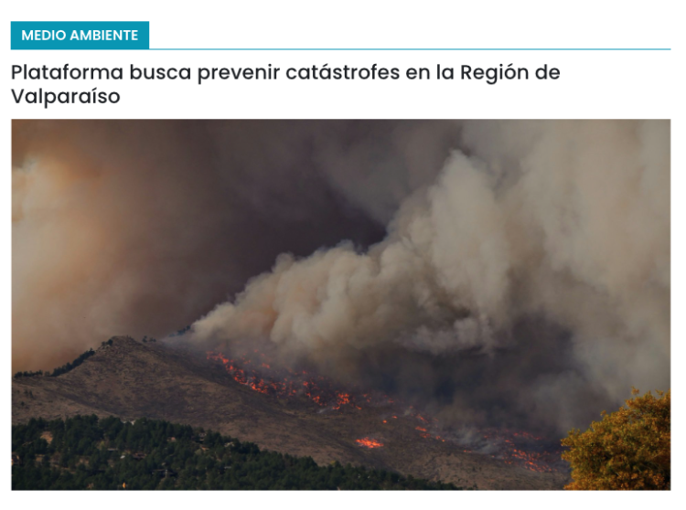 Cooperativa Ciencias | Plataforma busca prevenir catástrofes en la Región de Valparaíso