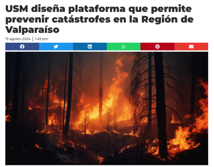 G5 Noticias | USM diseña plataforma que permite prevenir catástrofes en la Región de Valparaíso
