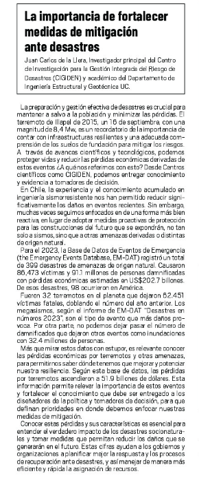 Diario El Día | La importancia de fortalecer medidas de mitigación ante desastres