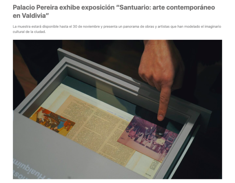 Ministerio de las Culturas, las Artes y el Patrimonio | Palacio Pereira exhibe exposición “Santuario: arte contemporáneo en Valdivia”