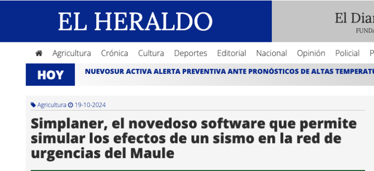El Heraldo | Simplaner, el novedoso software que permite simular los efectos de un sismo en la red de urgencias del Maule