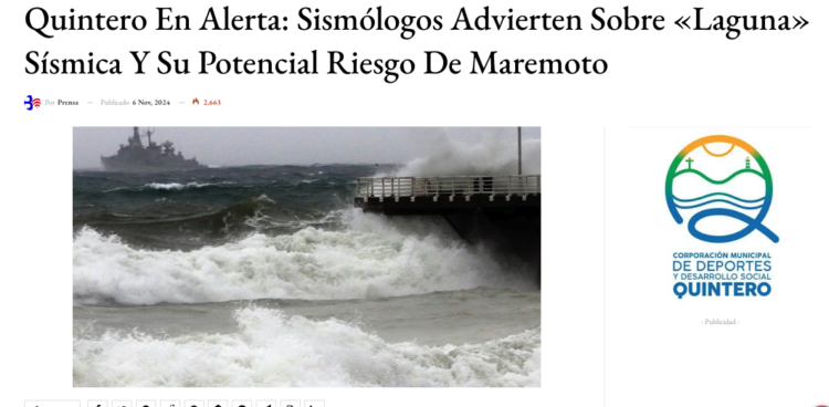 La Bahía Online | Quintero En Alerta: Sismólogos Advierten Sobre «Laguna» Sísmica Y Su Potencial Riesgo De Maremoto