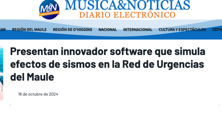 Musicaynoticias.cl | Presentan innovador software que simula efectos de sismos en la Red de Urgencias del Maule
