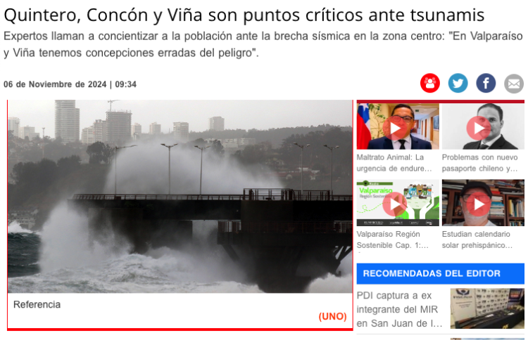 Soy Valparaíso | Quintero, Concón y Viña son puntos críticos ante tsunamis