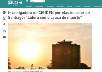 Radio Pauta | Investigadora de CIGIDEN por olas de calor en Santiago: “Lidera como causa de muerte”