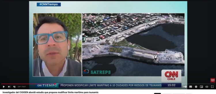 CNN Tiempo | Investigador del CIGIDEN abordó estudio que propone modificar límite marítimo para tsunamis