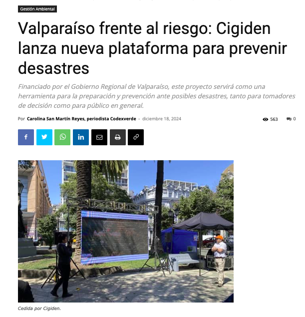CodexVerde | Valparaíso frente al riesgo: Cigiden lanza nueva plataforma para prevenir desastres