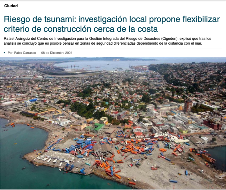 Diario Concepción | Riesgo de tsunami: investigación local propone flexibilizar criterio de construcción cerca de la costa