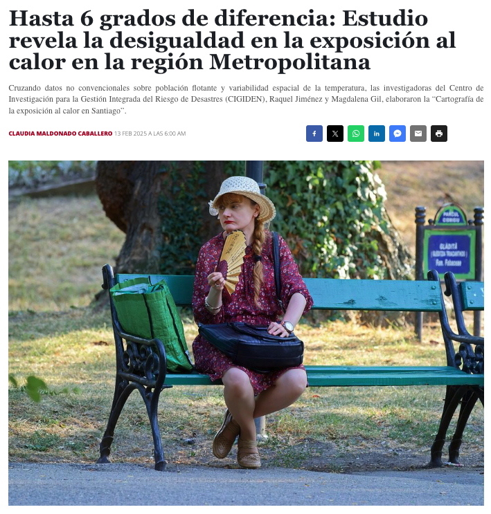 País Circular | Hasta 6 grados de diferencia: Estudio revela la desigualdad en la exposición al calor en la región Metropolitana