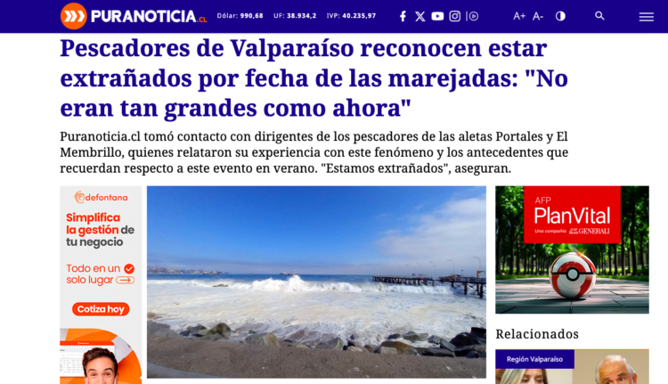 PuraNoticia | Pescadores de Valparaíso reconocen estar extrañados por fecha de las marejadas: «No eran tan grandes como ahora»