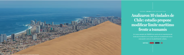 Qué Pasa LT | Analizaron 10 ciudades de Chile: estudio propone modificar límite marítimo frente a tsunamis