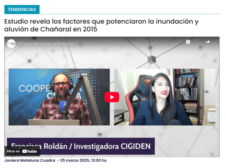 Cooperativa Ciencias | Estudio revela los factores que potenciaron la inundación y aluvión de Chañaral en 2015