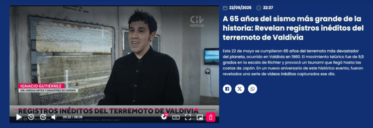 CHV | A 65 años del sismo más grande de la historia: Revelan registros inéditos del terremoto de Valdivia