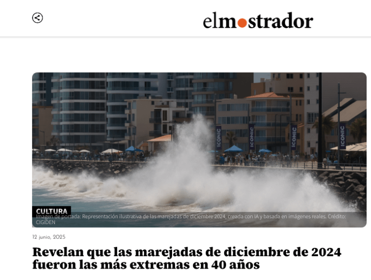 El Mostrador | Revelan que las marejadas de diciembre de 2024 fueron las más extremas en 40 años