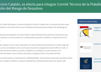 USM | Académico Patricio Catalán, es electo para integrar Comité Técnico de la Plataforma Nacional para la Reducción del Riesgo de Desastres